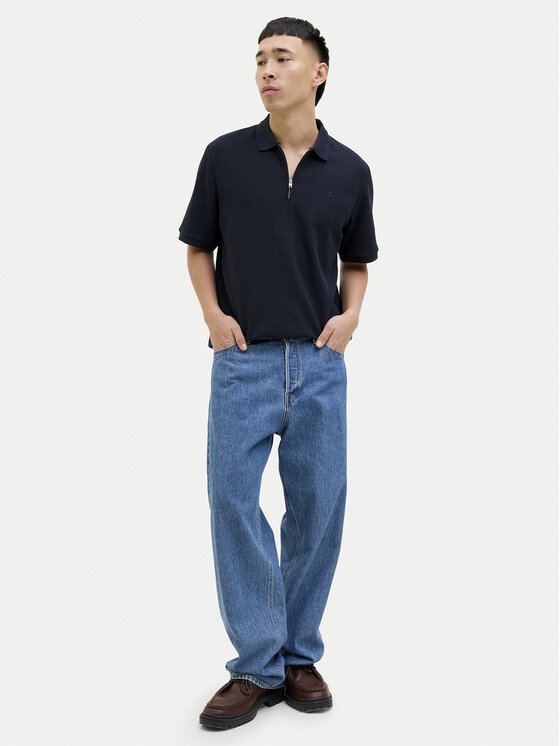 Jack & Jones Jack & Jones Тениска с яка и копчета Austin 12279177 Тъмносин Regular Fit