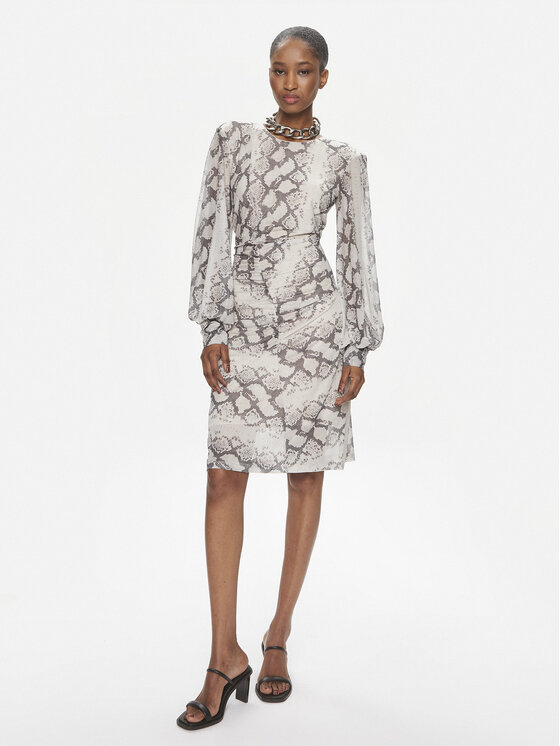 Bruuns Bazaar Bruuns Bazaar Coctailkleid Cilias BBW3871 Beige Slim Fit