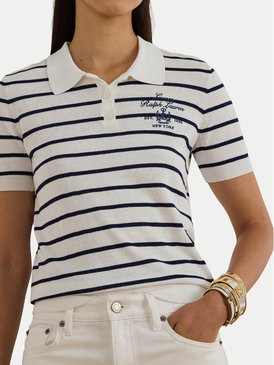 LAUREN RALPH LAUREN LAUREN RALPH LAUREN Polo majica 200P03506001 Bela Slim Fit