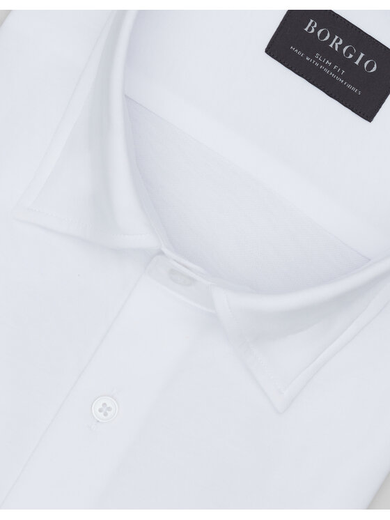 Borgio Borgio Koszula MONCALVO Biały Slim Fit