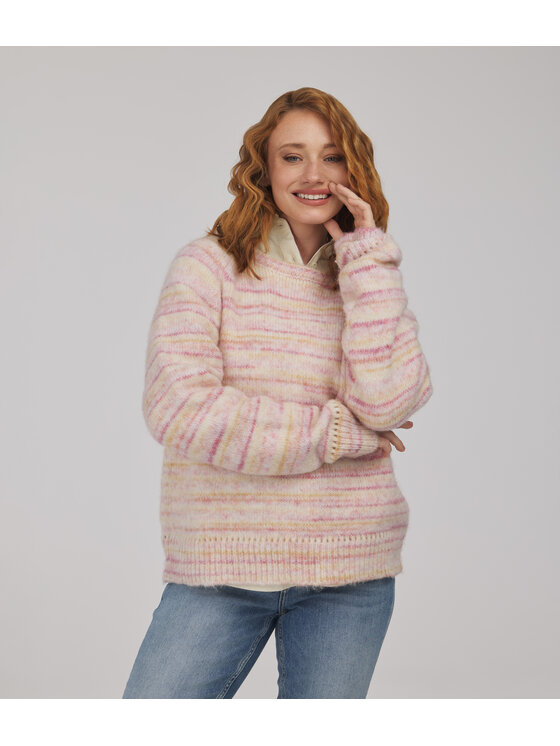 Lee Cooper Lee Cooper Sweter SONIA Różowy Regular Fit