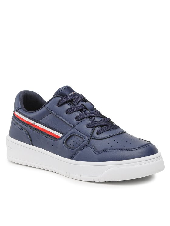 Tommy Hilfiger Tommy Hilfiger Sneakersy Stripes Low Cut Lace-Up Sneaker T3X9-32848-1355 S Granatowy