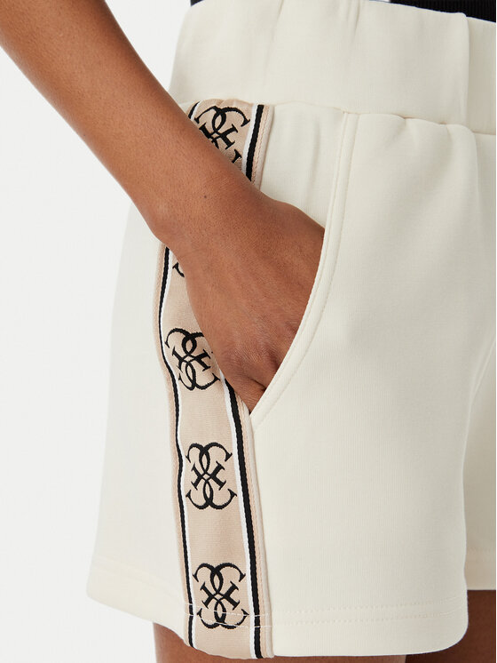 Guess Guess Sporta šorti Britney V3GD13 KB3P2 Écru Loose Fit