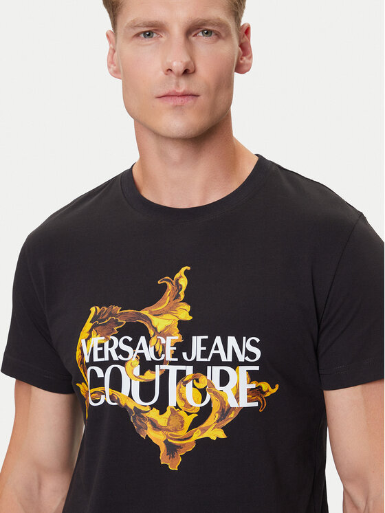 Versace Jeans Couture Versace Jeans Couture Majica 79GAHE02 CJ00E Črna Regular Fit