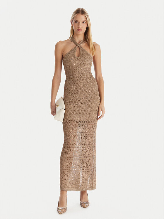 Guess Guess Strickkleid W5YK48 Z37G0 Beige Slim Fit