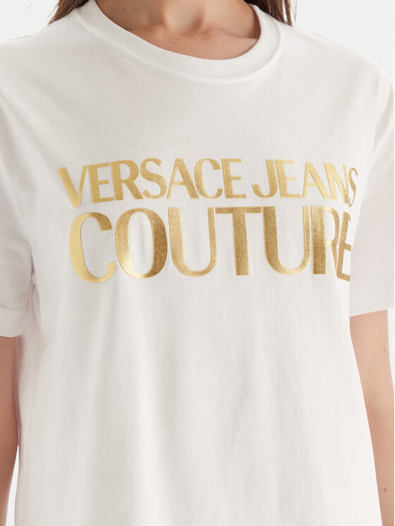 Versace Jeans Couture Versace Jeans Couture T-shirt 79GAHT05 CJ00T Bijela Regular Fit