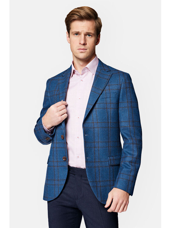 Lancerto Lancerto Marynarka Imatra MA099223000001 Granatowy Slim Fit