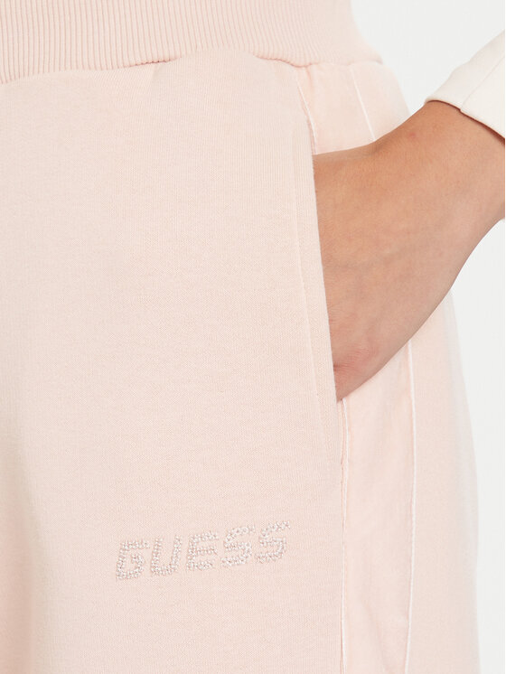 Guess Guess Teplákové kalhoty V5BB10 KB681 Růžová Regular Fit