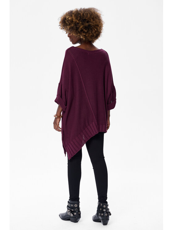 blue shadow blue shadow Sweter Gustti Fioletowy Regular Fit