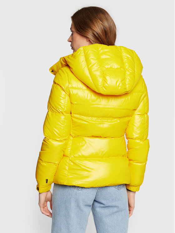Add Add Пухено яке 6AW771 Жълт Regular Fit