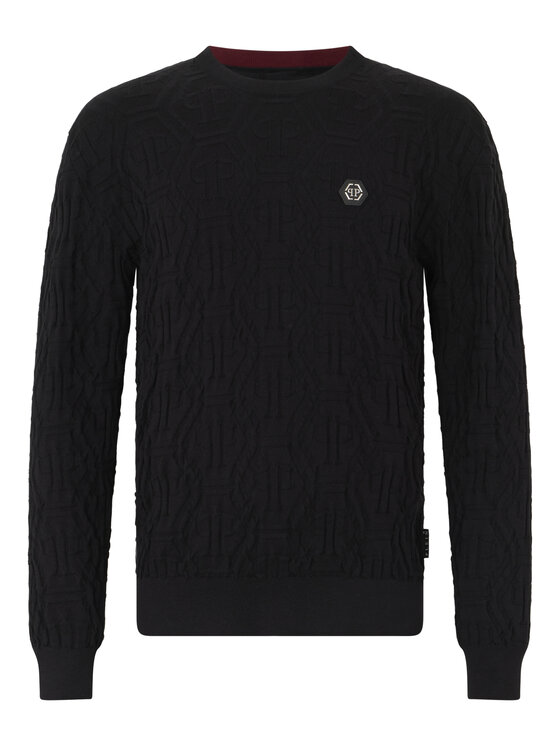 PHILIPP PLEIN PHILIPP PLEIN Sweter 29913 Czarny Regular Fit