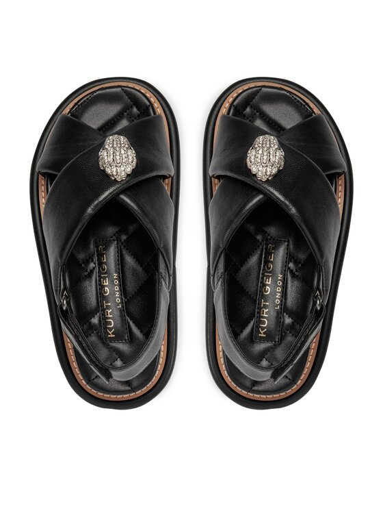 Kurt Geiger Sandale 225-Orson Cross Strap Sandal 9992200109 Negru