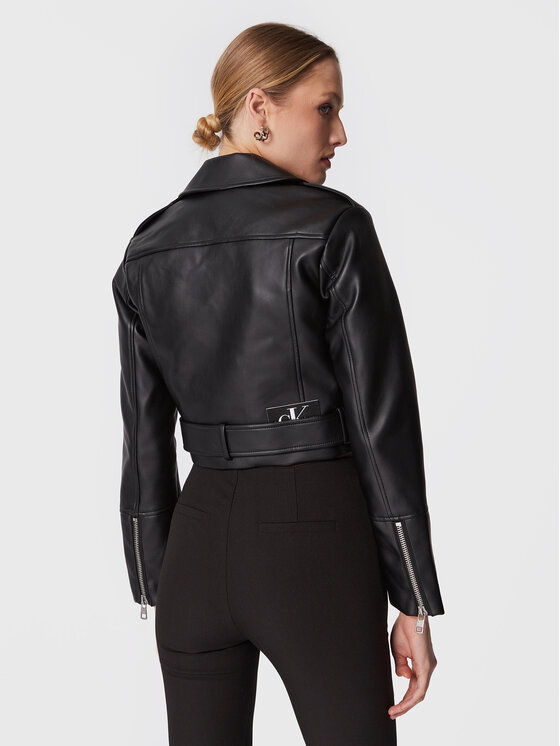 Calvin Klein Jeans Calvin Klein Jeans Dirbtinės odos striukė J20J220507 Juoda Regular Fit