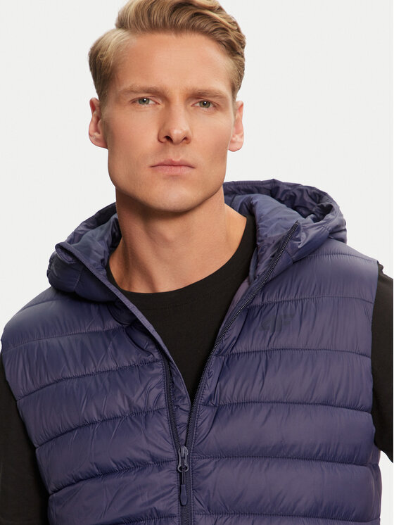 4F 4F Weste 4FWAW24TVJAM146 Dunkelblau Regular Fit