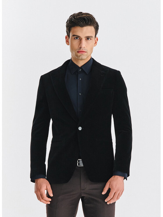 Pako Lorente Pako Lorente Marynarka P25WF-3X-024 Czarny Slim Fit