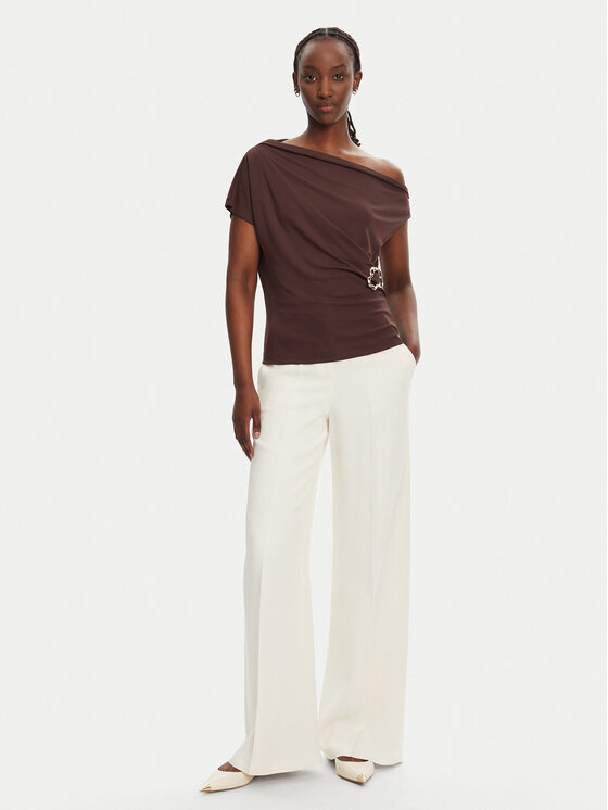 Rinascimento Rinascimento Μπλουζάκι CFC0123483003 B401 Καφέ Regular Fit