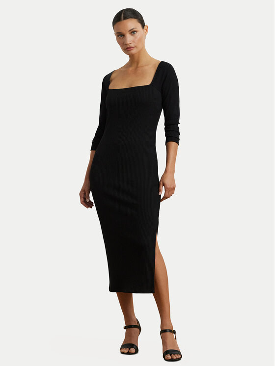 LAUREN RALPH LAUREN LAUREN RALPH LAUREN Úpletové šaty 200978539001 Černá Slim Fit