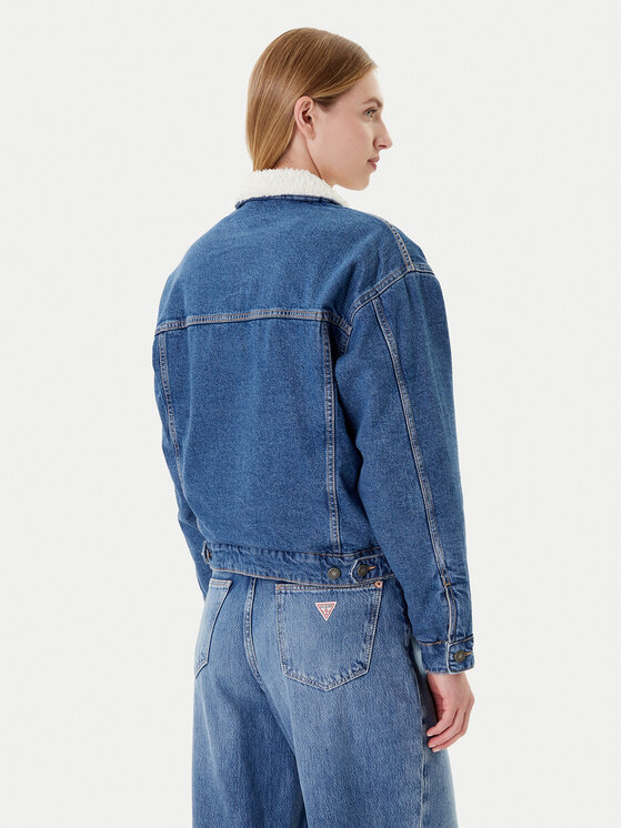 Guess Jeans Guess Jeans Džínsová bunda W4BN64 D5CC3 Modrá Regular Fit