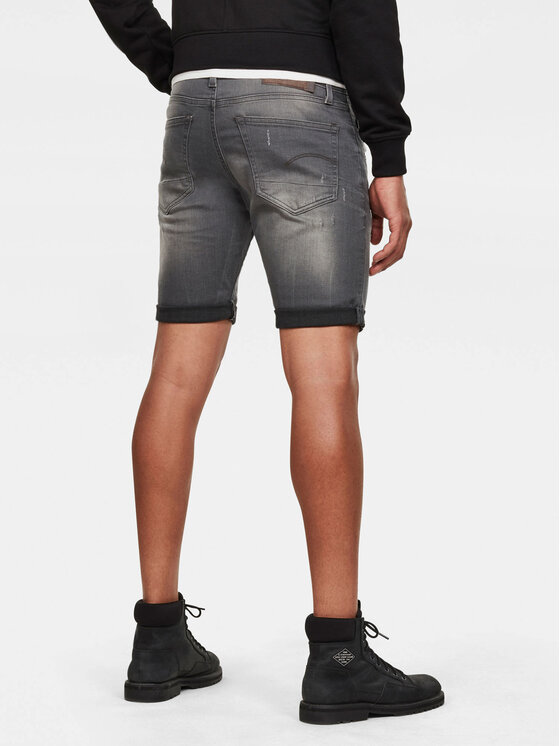 G-STAR G-Star Raw Szorty jeansowe 3301 D10481-6132 Szary Slim Fit
