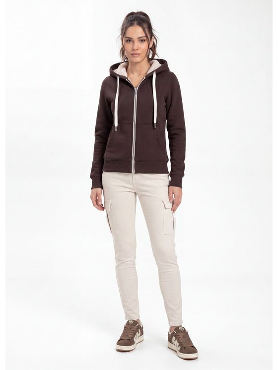 PITBULL PITBULL Bluza RUFFINA DETROIT Brązowy Regular Fit