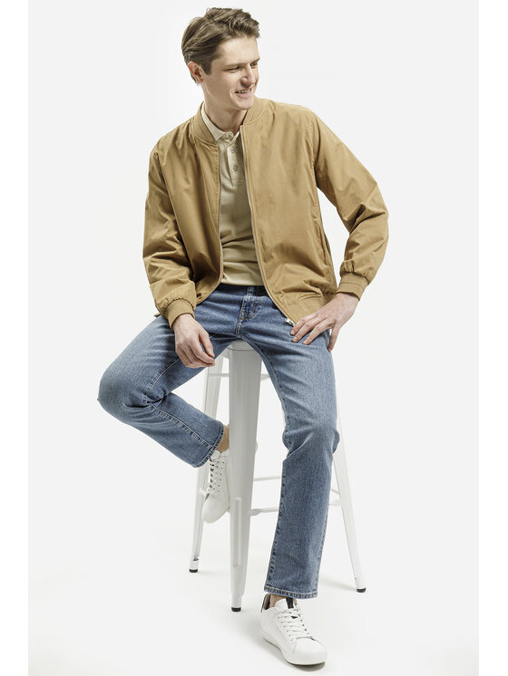 Cross Jeans Cross Jeans Polo 16087-009 Beżowy Regular Fit