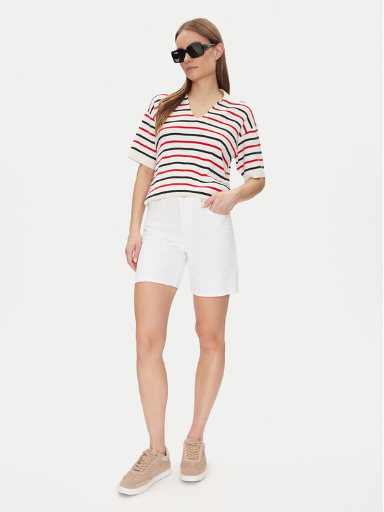 Tommy Hilfiger Tommy Hilfiger Sweter Mini Stp Co Open Polo Ss Swt WW0WW45400 Kolorowy Regular Fit