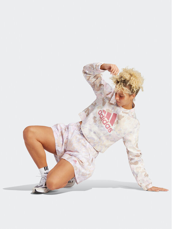 adidas adidas Αθλητικό σορτς Graphic Shorts IC0567 Λευκό Regular Fit