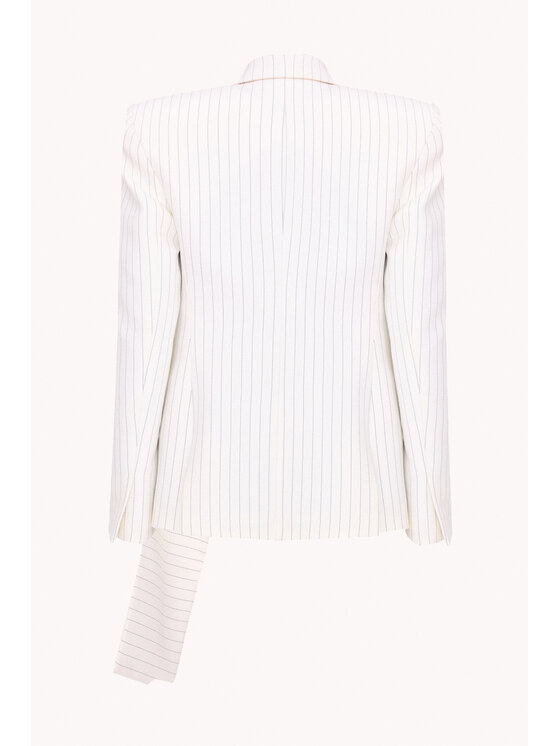 Epuzer Epuzer Giacca da abito Asymmetrical wool Crema Standard Fit