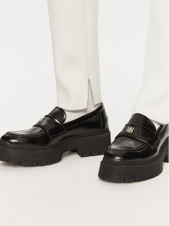 Deha Deha Pletene hlače D12825 Bela Regular Fit