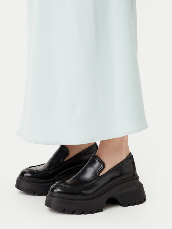 Pieces Pieces Midi sukňa Franan 17116541 Modrá Regular Fit