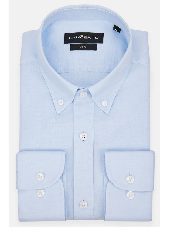 Lancerto Lancerto Koszula Adel KO073123000026 Błękitny Slim Fit