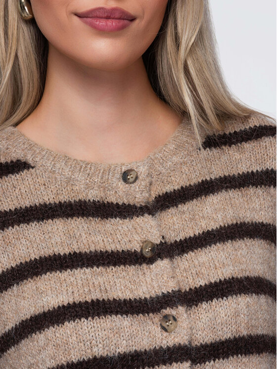 Ombre Ombre Svetr OW-SW-E0029 Béžová Relaxed Fit
