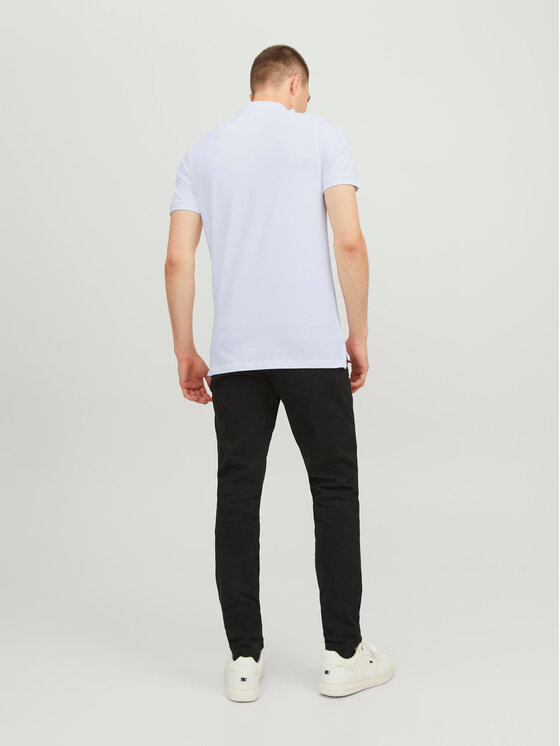 Jack & Jones Jack & Jones Tricou polo Paulos 12136668 Alb Slim Fit