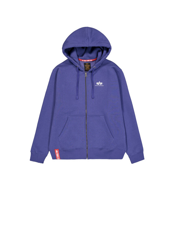 Alpha Industries Alpha Industries Bluza Basic Small Logo Zip Hoodie Fioletowy Regular Fit