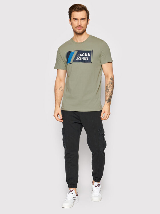 T-shirt Jake 12207493 Verde Regular Fit