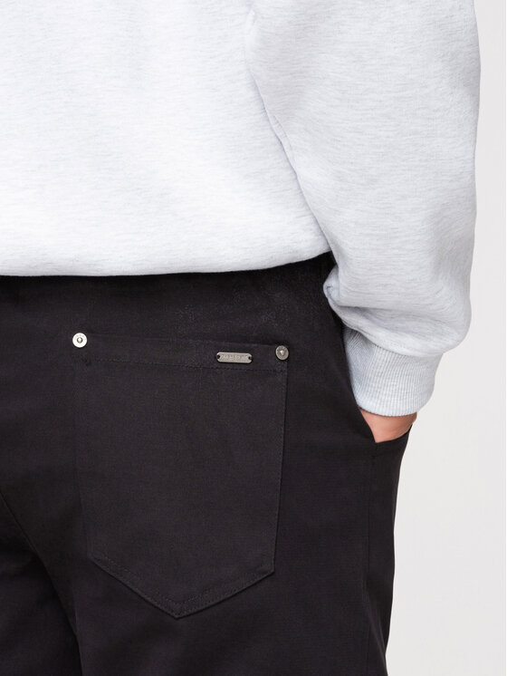 Ombre Ombre Spodnie cargo P1516 Czarny Regular Fit