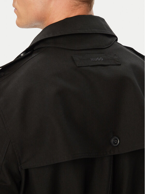 HUGO HUGO Тренч Maluks2631 50561651 Черен Regular Fit
