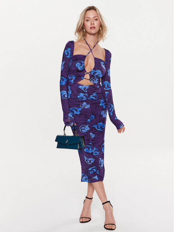 Versace Jeans Couture Versace Jeans Couture Vsakodnevna obleka 74HAO922 Vijolična Regular Fit