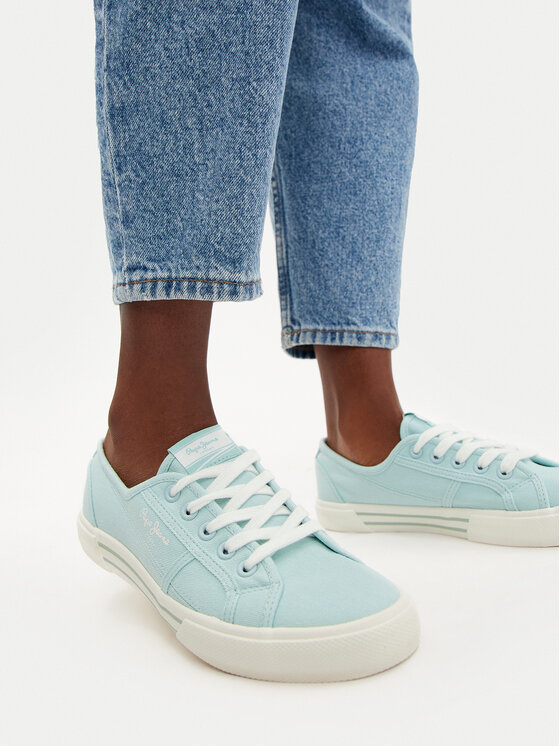Pepe Jeans Pepe Jeans Tenisówki Brady Basic W PLS31287 Turkusowy
