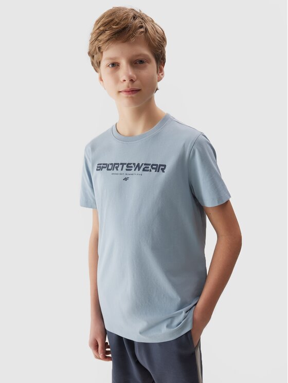 4F 4F T-Shirt 4FJWSS24 TTSHM1114 34S JASNY NIEBIESKI 152 Μπλε Regular Fit
