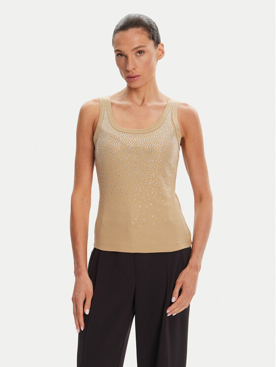 Rinascimento Rinascimento Top CFC0124040003 Bej Regular Fit