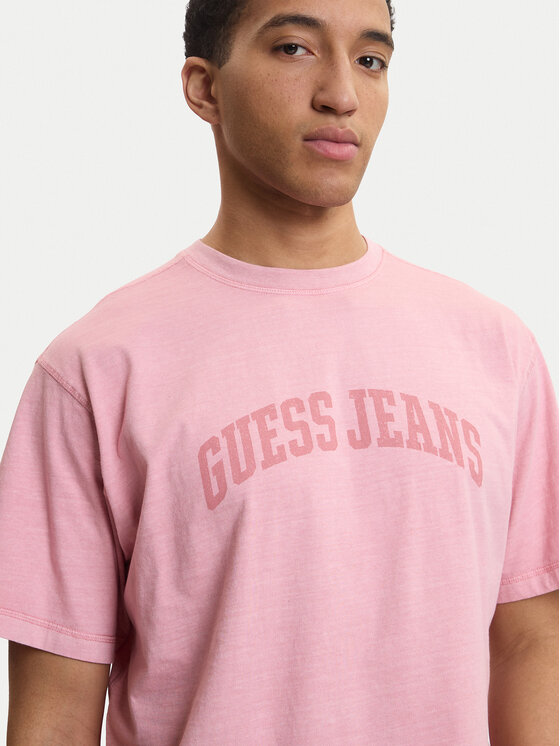 Guess Jeans Guess Jeans T-Shirt M6GIB6 K8FQ4 Różowy Regular Fit