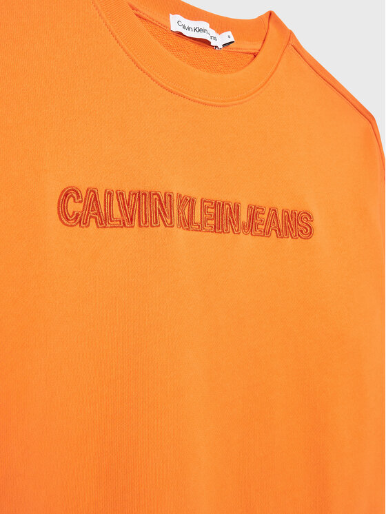Calvin Klein Jeans Bluza Raised Embro IB0IB01670 Pomarańczowy Regular ...