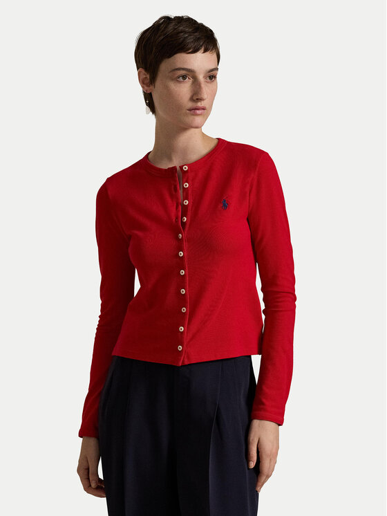 Polo Ralph Lauren Kardigán 211941175006 Červená Slim Fit
