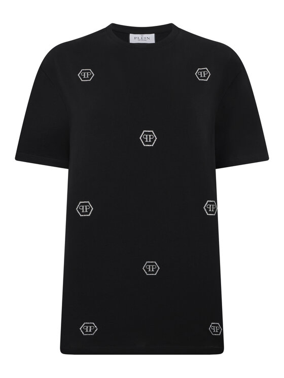PHILIPP PLEIN PHILIPP PLEIN T-Shirt 29730 Czarny Over Fit