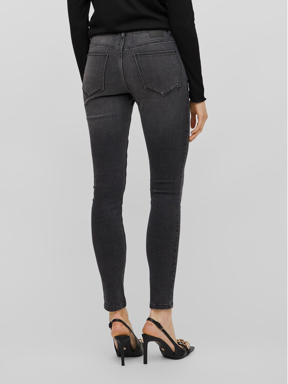 Vila Vila Jeansy Sarah 14084763 Szary Skinny Fit