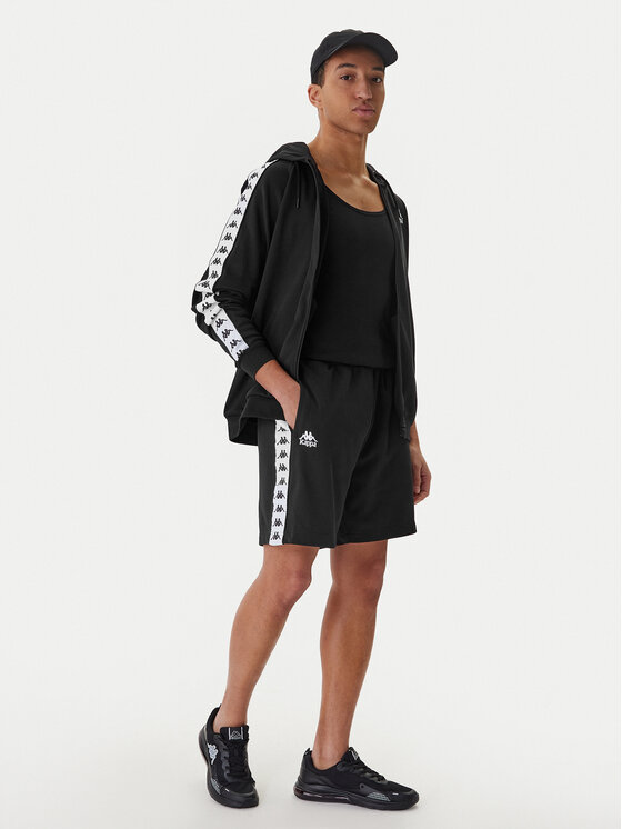Kappa Kappa Pantaloni scurți sport Banda Oviedo 351S77W Negru Comfort Fit