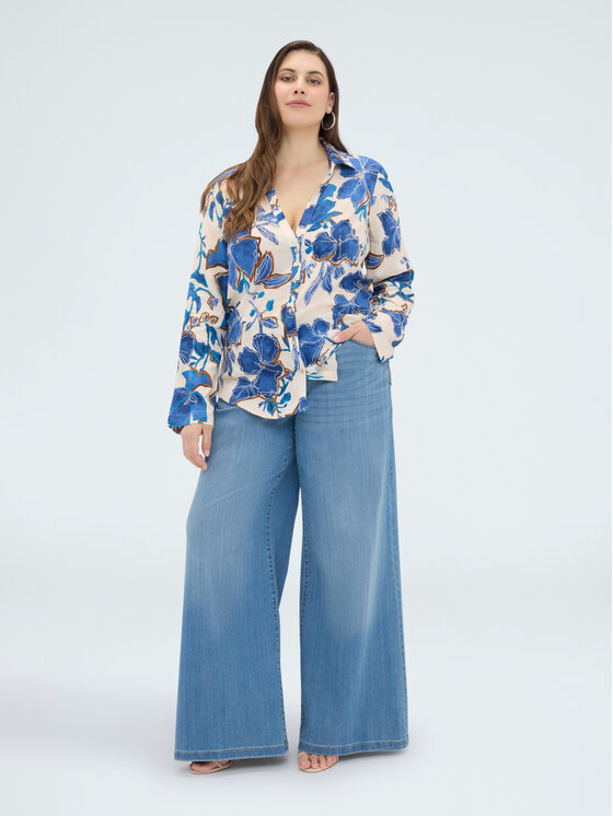Fiorella Rubino Fiorella Rubino Koszula 5007T001522N0R2 Turkusowy Regular Fit