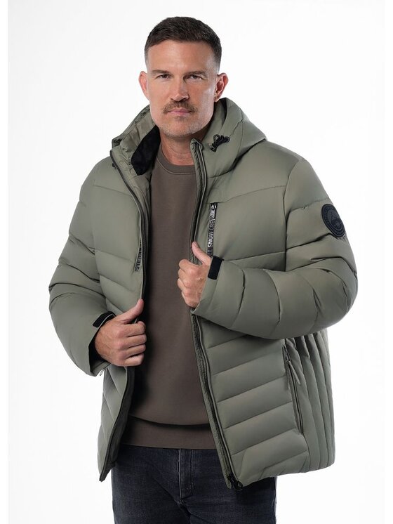 PITBULL PITBULL Kurtka przejściowa CRESTLINE Zielony Regular Fit