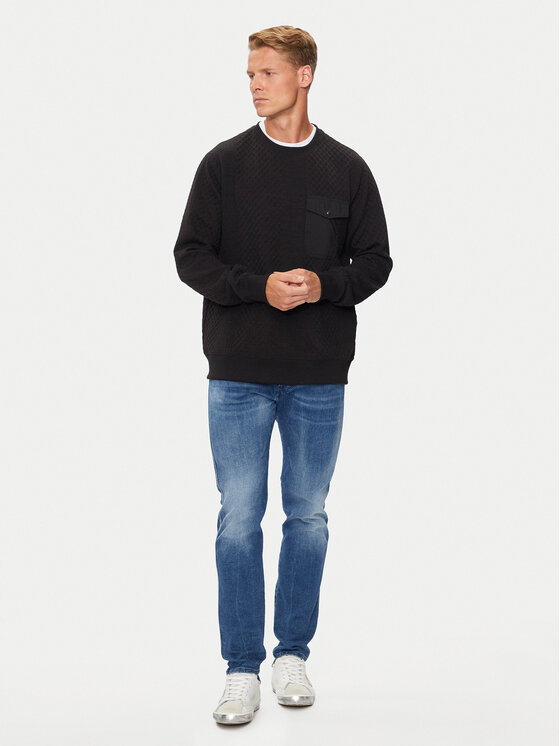 Brave Soul Brave Soul Pulóver MSS-586KALK Fekete Regular Fit
